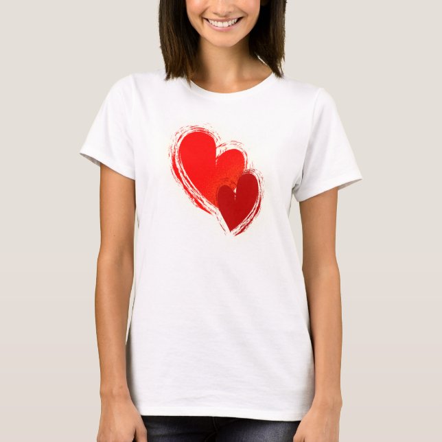Camiseta Dois corações apaixonados (Frente)