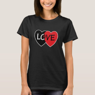 Camiseta Dois corações com estampa de amor coração motivo a