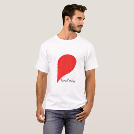 Camiseta Dois Corações Juntos - design Casal