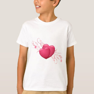 Camiseta Dois Corações Rosa
