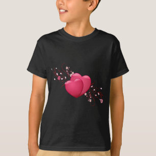 Camiseta Dois Corações Rosa