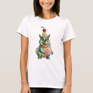 Camiseta Dois dinossauros dançando como se estivessem numa 