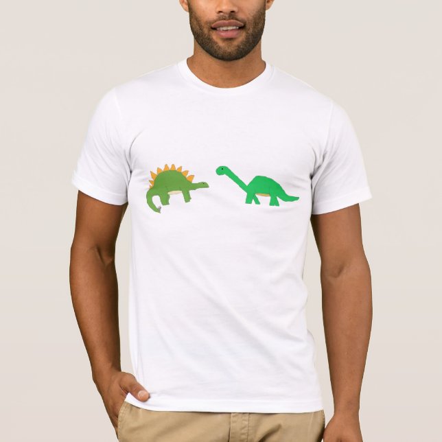 Camiseta Dois dinossauros roupa (Frente)
