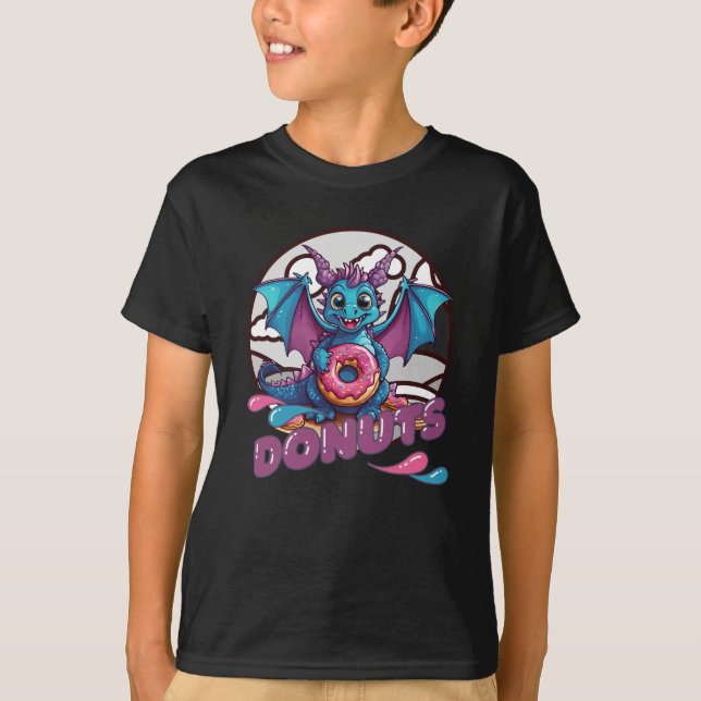 Camiseta Dois dragões de Rosquinha de coroa (Frente)