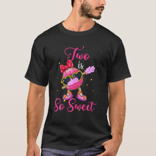 Camiseta Dois É Tão Doce Rosquinha Dabbing Girl Birthday De