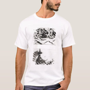 Camiseta Dois esboços para a jangada do Medusa, c.1819