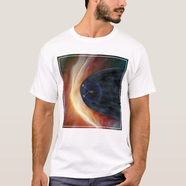 Camiseta Dois Espaçadores Voyager Explorando Espaço Turbule (Frente)