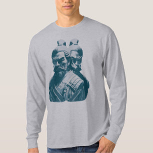 Camiseta Dois Estatuetas de Samurai Japoneses Design