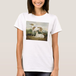 Camiseta Dois galgos em uma paisagem (óleo em canvas)