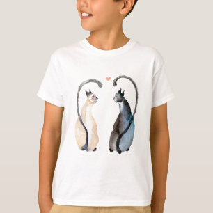 Camiseta Dois gatos apaixonados