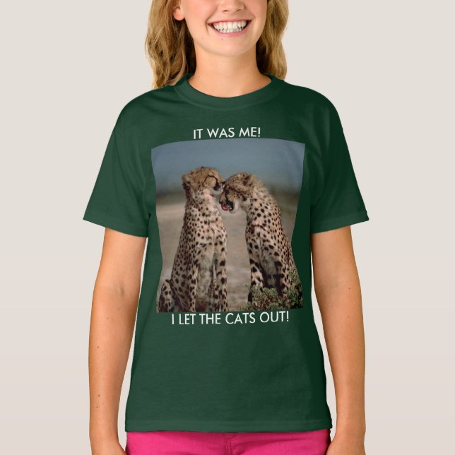 Camiseta Dois gatos grandes (Frente)