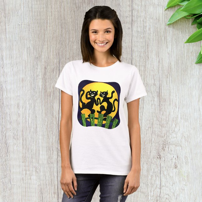 Camiseta Dois Gatos Pretos (Criador carregado)