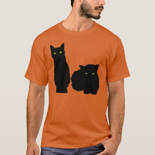 Camiseta Dois gatos pretos grandes