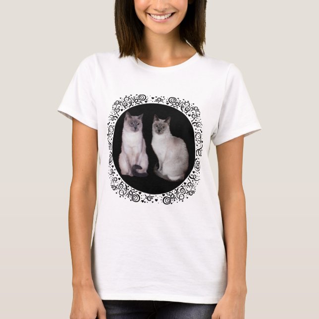 Camiseta Dois Gatos Siameses (Frente)