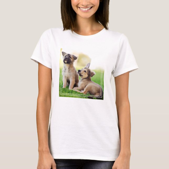 Camiseta Dois German shepherd (Frente)
