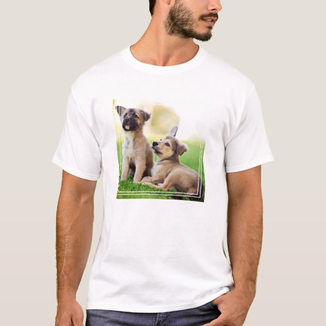 Camiseta Dois German shepherd (Frente)