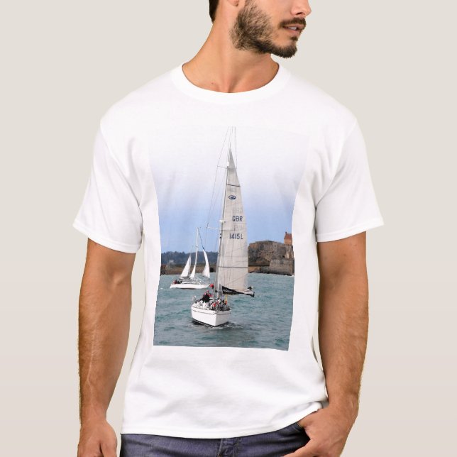 Camiseta Dois iates de corrida (Frente)