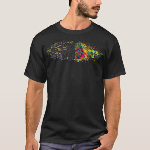 Camiseta Dois Lados Da Ciência Criativa Cerebral