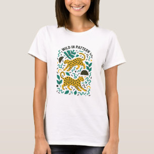 Camiseta Dois Leopardos de Estampa Selvagem