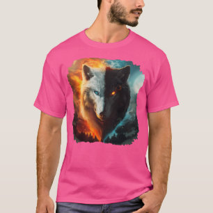 Camiseta Dois lobos Um rosto bom Mau ativo