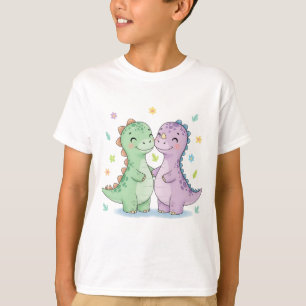 Camiseta Dois Melhores Amigos Dinossauros