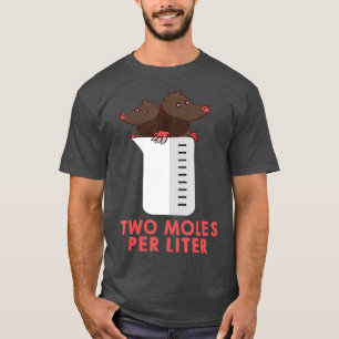 Camiseta Dois Moles Por Litro Ciência Química Engraçada