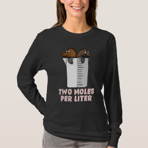 Camiseta Dois Moles por Litro de Ciência Química