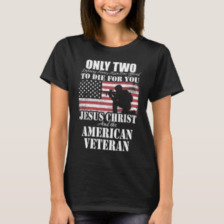 Camiseta Dois morreram por você Jesus e memorandos veterano