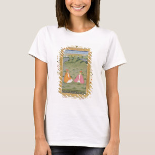 Camiseta Dois nobres assentados em uma paisagem, do C