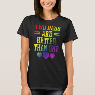 Camiseta Dois Pais São Melhores Que Um Orgulho LGBT De Pai 