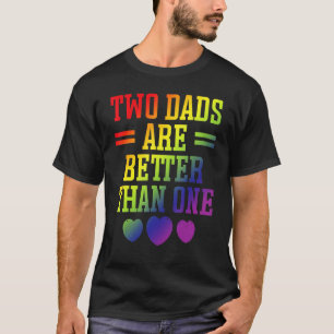 Camiseta Dois Pais são melhores que um Pai LGBT Pride