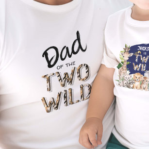 Camiseta Dois pais Selvagens do segundo aniversário Safari