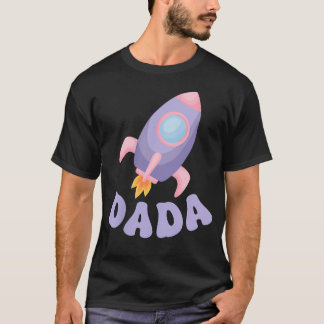 Camiseta Dois Para A Lua Papai Da Menina Do Aniversário Ast