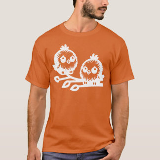 Camiseta Dois Pássaros Bons no Estilo de Cartoon