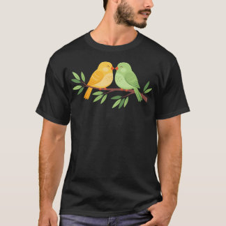 Camiseta Dois Pássaros Em Um Galho Observador De Pássaros O