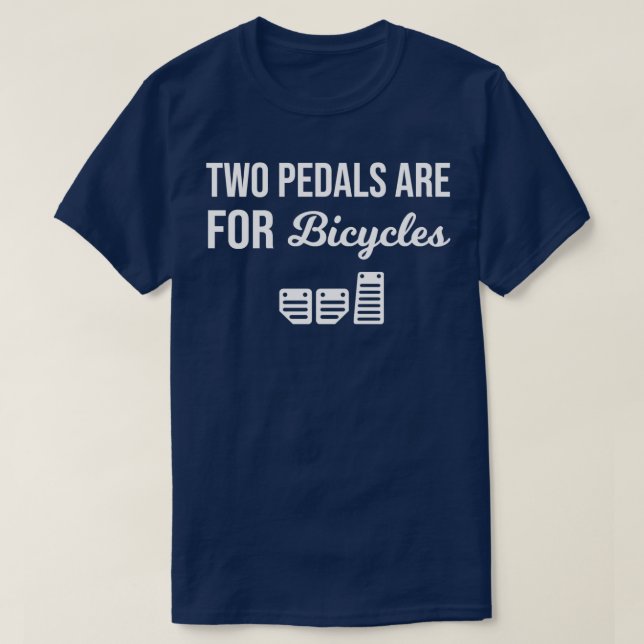 Camiseta Dois Pedais Para A Cultura De Carros De Bicicleta  (Frente do Design)