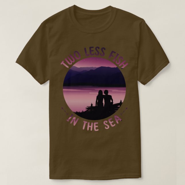 Camiseta Dois peixes a menos no mar 1 (Frente do Design)