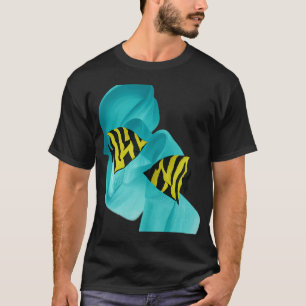 Camiseta Dois Peixes Pintados à Mão na Onda