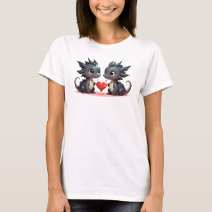 Camiseta Dois pequenos dragões apaixonados