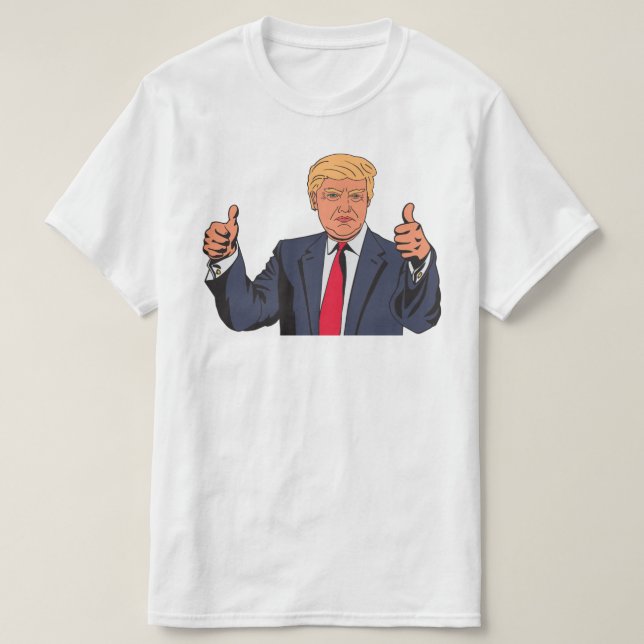 Camiseta Dois polegares Trump (Frente do Design)