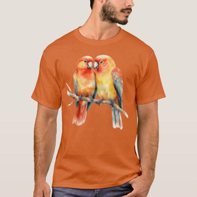 Camiseta Dois presentes de Pássaros do Amor (Frente)