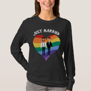 Camiseta Dois Recem casados de Gay de Festa de casamento LG