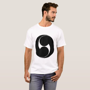Camiseta Dois redemoinhos no sentido anti-horário (Jinuki)