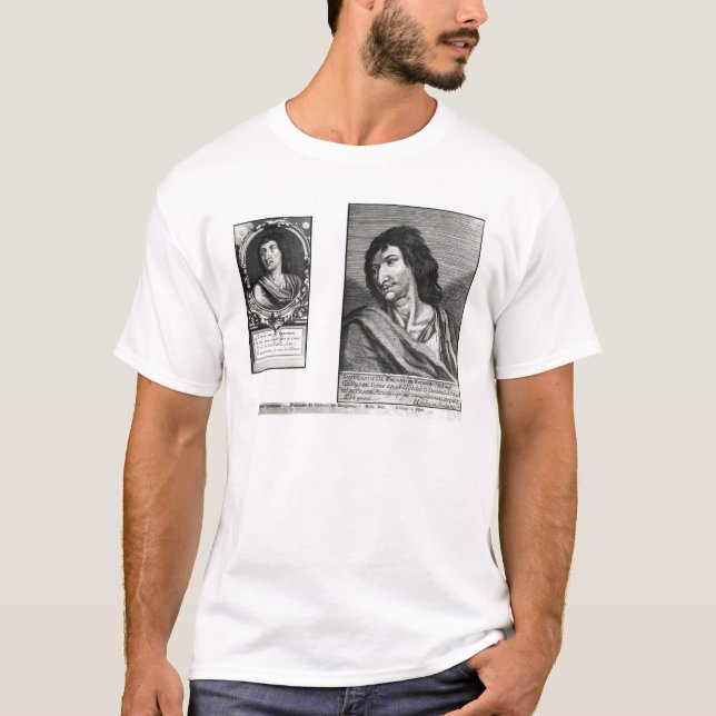 Camiseta Dois retratos de Savinien Cyrano de Bergerac (Frente)