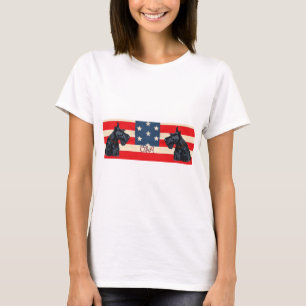 Camiseta Dois Scottish Terriers Patrióticos