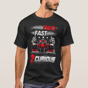 Camiseta Dois segundo aniversário de corrida rápido 2 curio