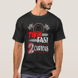 Camiseta Dois segundo aniversário de corrida rápido 2 curio