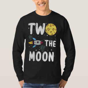 Camiseta Dois segundos aniversários De Moon Toddler De 2 An