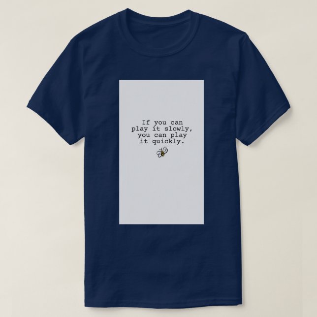Camiseta Dois set violin se você pode tocá-lo lentamente vo (Frente do Design)