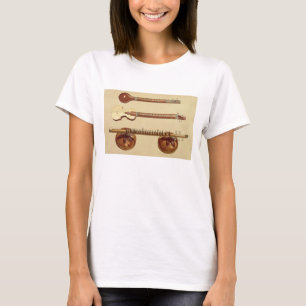 Camiseta Dois sitars e um vina do rudra, indiano, 'do